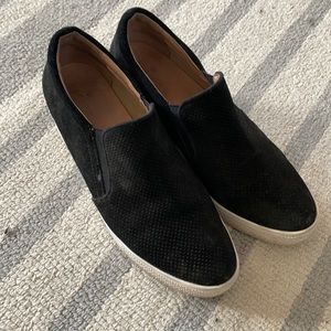 Women’s black slip on wedge loafer